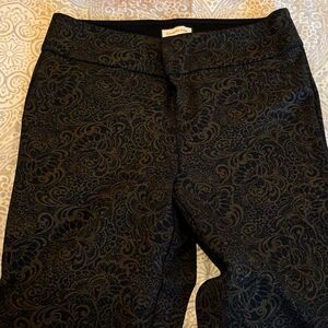 Charter Club black and gold stretch pants sz 8